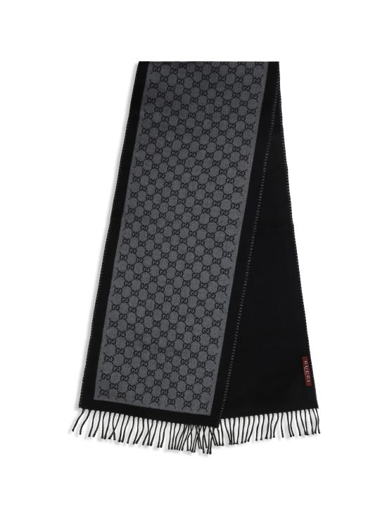 26FW 구찌 울 자카드 스카프 8355344G200 1360 GREY - GUCCI