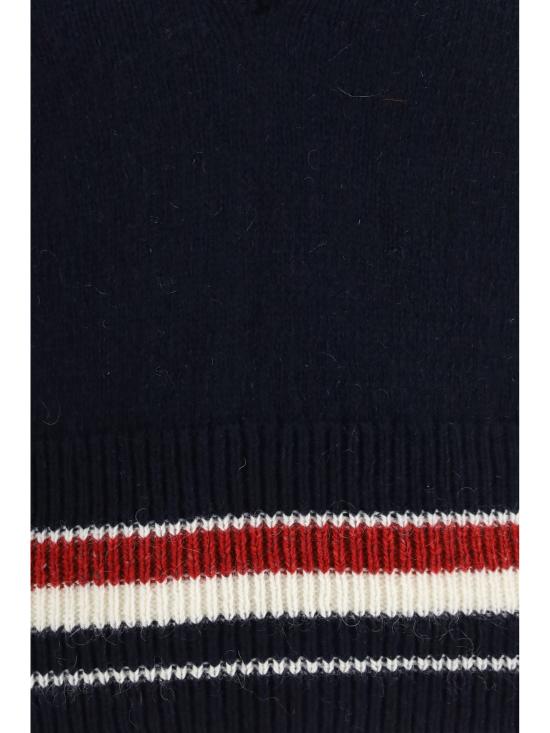 26FW 톰브라운 니트 베스트 MKV097AY1506 415 BLUE - THOM BROWNE