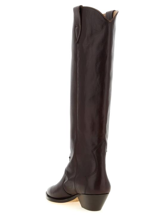 26FW 이자벨마랑 DENVEE 덴비 레더 웨스턴 부츠 BT0001FAD3A33S50MY Bordeaux - ISABEL MARANT