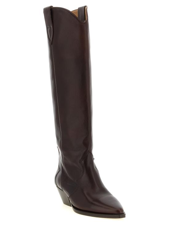 26FW 이자벨마랑 DENVEE 덴비 레더 웨스턴 부츠 BT0001FAD3A33S50MY Bordeaux - ISABEL MARANT
