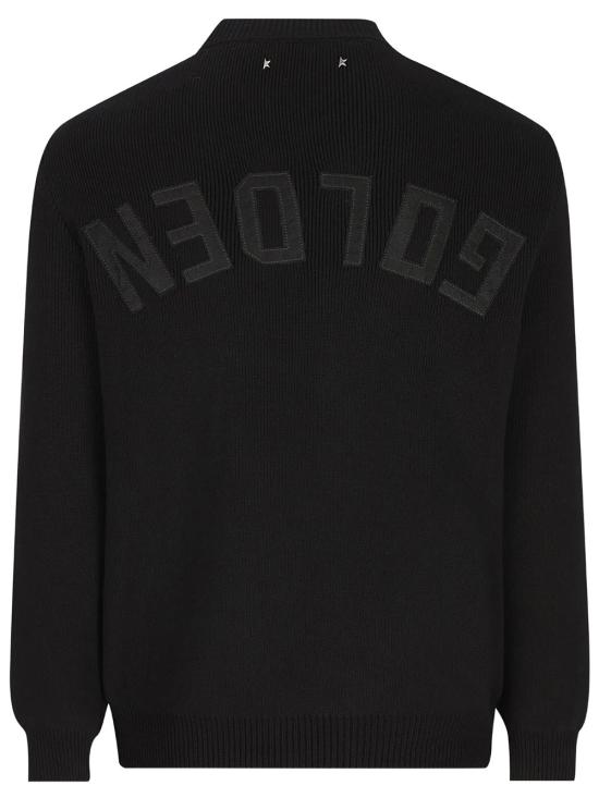 26FW 골든구스 Golden 레터링 밀리터리 크루넥 스웨터 GMP00841 P001972 90100 BLACK - GOLDEN GOOSE