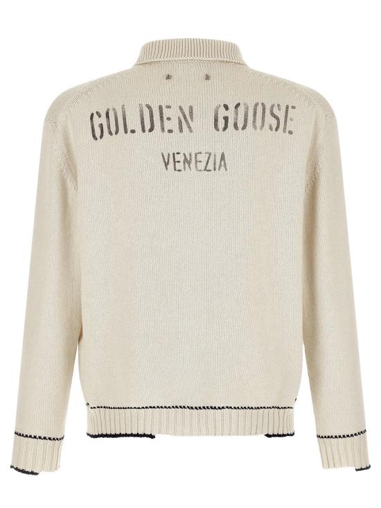 26FW 골든구스 폴로 티셔츠 GMP02822 P002674 11560 HERITAGE WHITE - GOLDEN GOOSE
