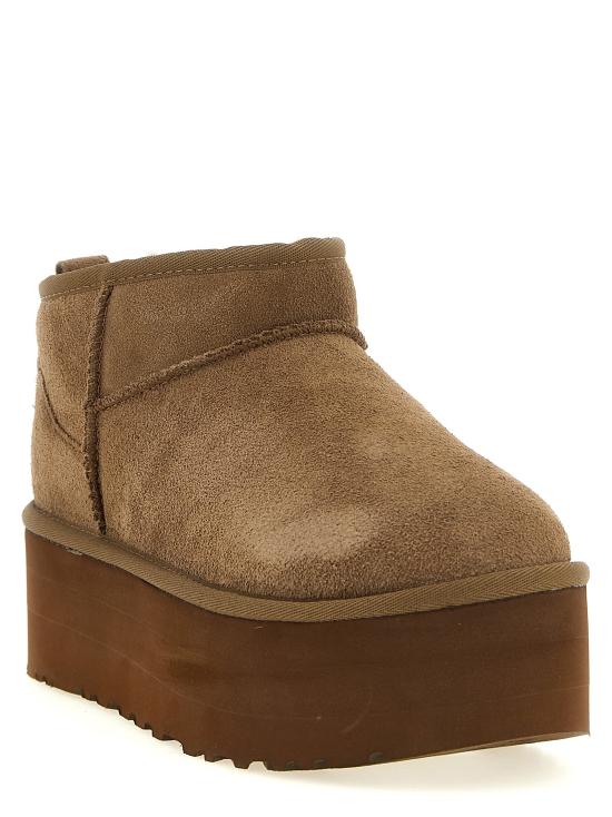 26FW 어그 부츠 클래식 울트라 미니 플랫폼  및 앵클  브라운 - UGG