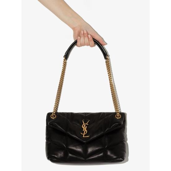  생로랑 루루 푸퍼 스몰 체인 백 577476 1EL07 1000 BLACK DOM - SAINT LAURENT