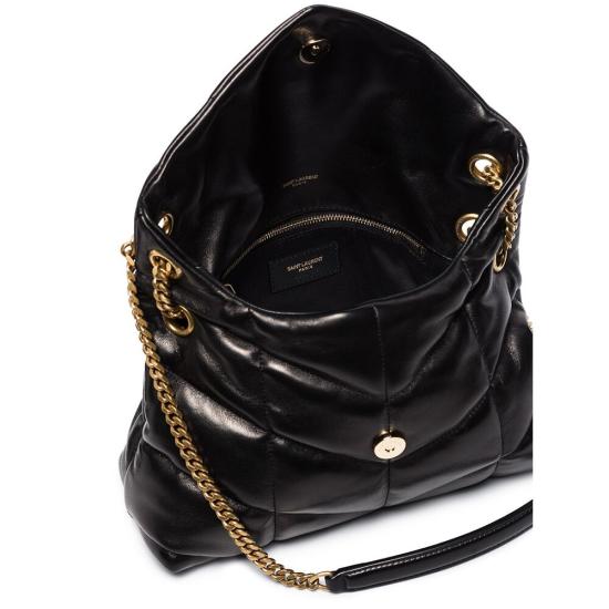  생로랑 루루 푸퍼 스몰 체인 백 577476 1EL07 1000 BLACK DOM - SAINT LAURENT
