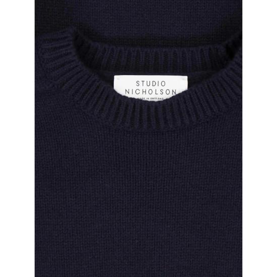 26FW 스튜디오 니콜슨 스웨터 SNM 377 HEMYL DKNAV BLUE - STUDIO NICHOLSON