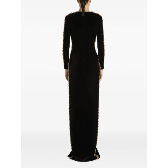 26FW 발망 롱 원피스 DR000000 0075 EAD BLACK - BALMAIN