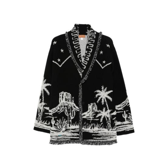 26FW 알라누이 가디건 LMHB039E26KN I006 1004 BLACK WHITE