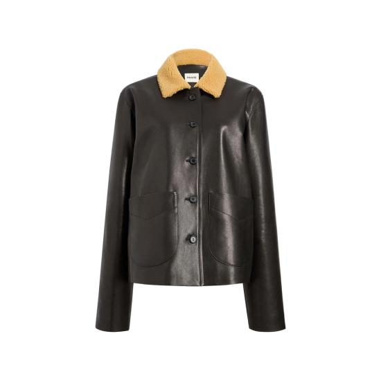 26FW 케이트 가죽 자켓 62561036 L1036 200 BLACK