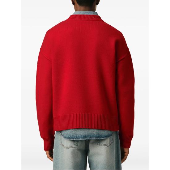 26FW 아미 빅 하트 울 크루넥 스웨터 UKS838 018 A252 RED - AMI
