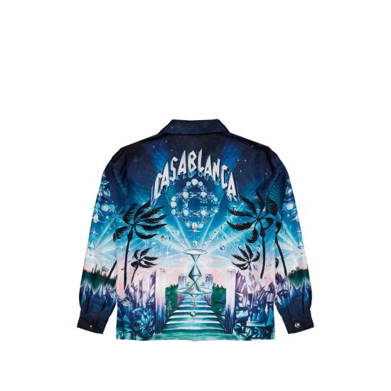 26FW 카사블랑카 긴팔 셔츠 AW26 SH 006 03 CRYST BLUE - CASABLANCA