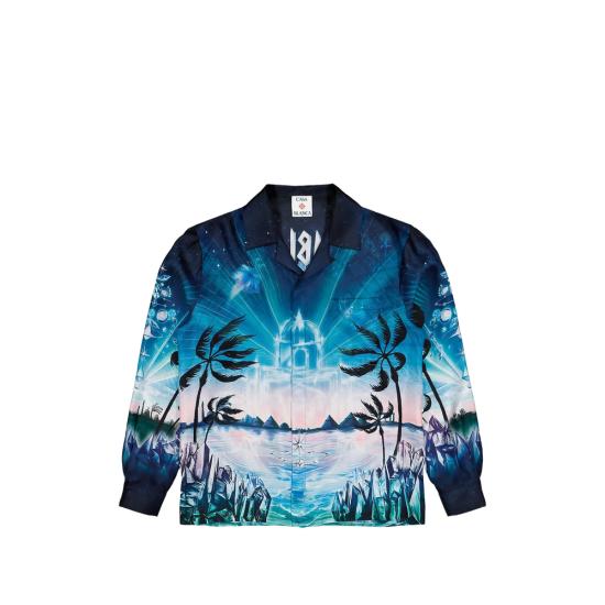 26FW 카사블랑카 긴팔 셔츠 AW26 SH 006 03 CRYST BLUE