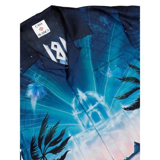 26FW 카사블랑카 긴팔 셔츠 AW26 SH 006 03 CRYST BLUE - CASABLANCA