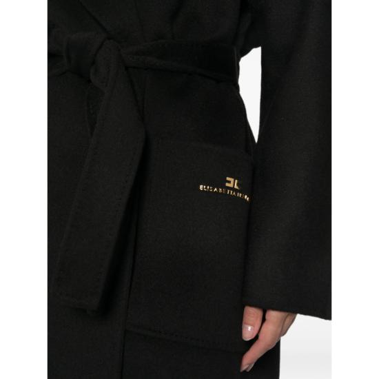 26FW 엘리자베타프랜치 코트 CP01D66E2 110 BLACK - ELISABETTA FRANCHI