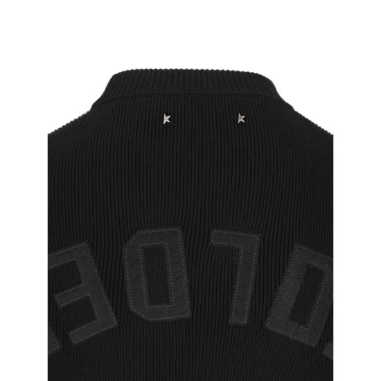 26FW 골든구스 Golden 레터링 밀리터리 크루넥 스웨터 GMP00841 P001972 90100 BLACK - GOLDEN GOOSE