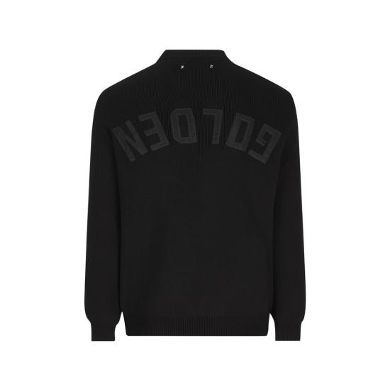 26FW 골든구스 Golden 레터링 밀리터리 크루넥 스웨터 GMP00841 P001972 90100 BLACK - GOLDEN GOOSE