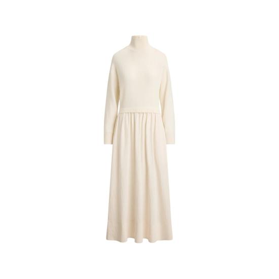 26FW 랄프 로렌 롱 원피스 211B32168003 CREAM NEUTRALS