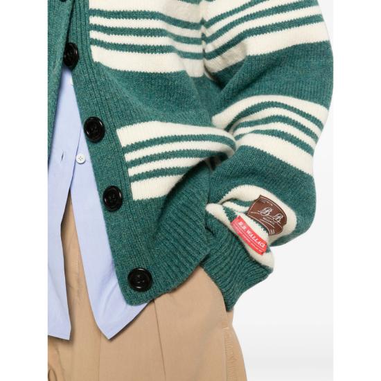 26FW B.B. WALLACE 가디건 K77 KLEE KNEC GREEN WHITE - B.B. WALLACE