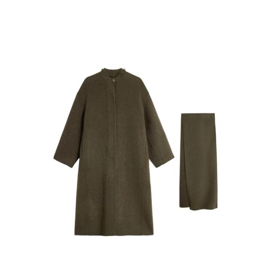26FW 쉐르 핀 코트 MAN0163 FINN KAKI GREEN - SOEUR