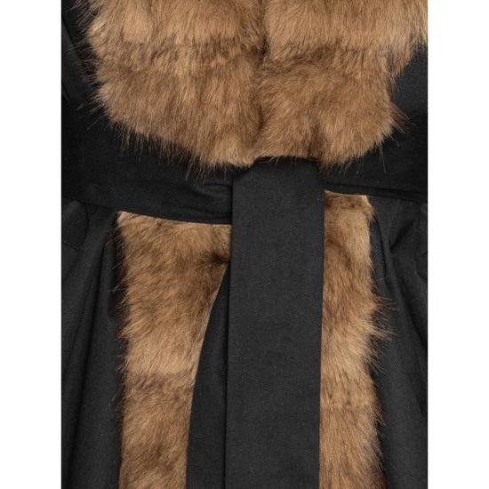 26FW 로테이트 코트 116547100 FAUX FUR 100 BLACK BROWN - ROTATE
