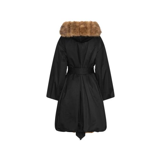 26FW 로테이트 코트 116547100 FAUX FUR 100 BLACK BROWN - ROTATE