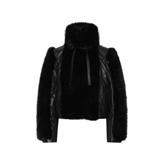 26FW 로테이트 무스탕 116554100 FAUX FUR L 100 BLACK