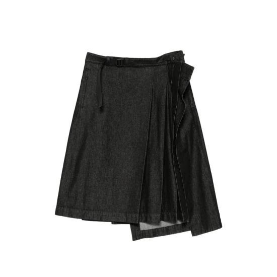 26FW 와이쓰리 미디 스커트 KS1449 BLACK
