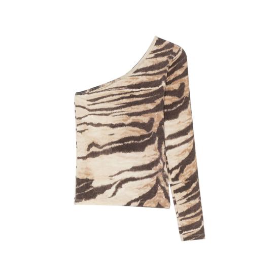 26FW 베이스레인지 긴팔 티셔츠 TTSLS BL SPECK TIGER NEUTRALS BROWN