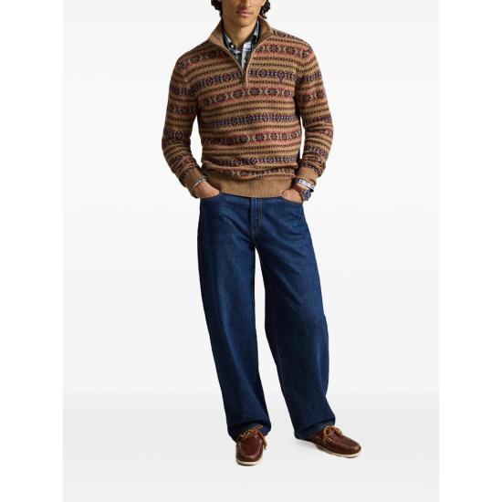 26FW 랄프 로렌 니트웨어 710B28589001 MULTI BROWN - RALPH LAUREN