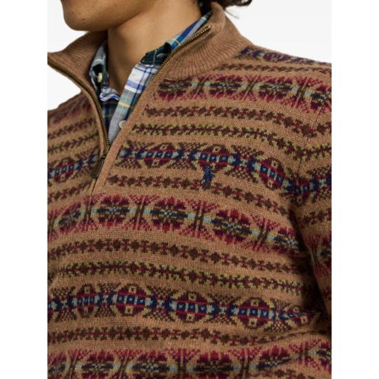 26FW 랄프 로렌 니트웨어 710B28589001 MULTI BROWN - RALPH LAUREN