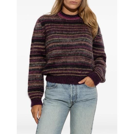 26FW 이자벨마랑에뚜왈 스웨터 D3L17E PU0957FA 86PM PURPLE BLACK - ISABEL MARANT ETOILE
