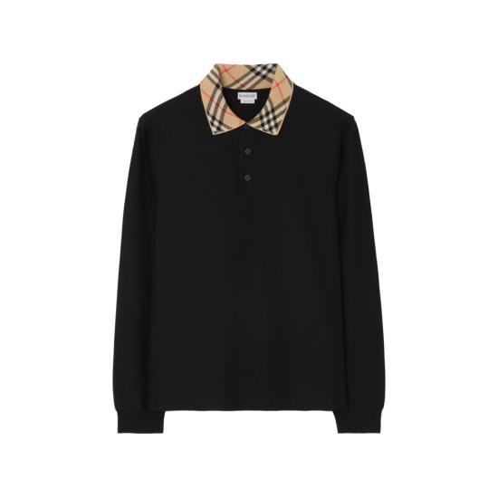 26FW 버버리 폴로 티셔츠 8132655 EVAN LS A1189 BLACK