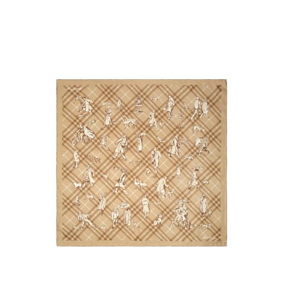 26FW 버버리 머플러/스카프 8131637 90X90 POP C5055 NEUTRALS BROWN - BURBERRY