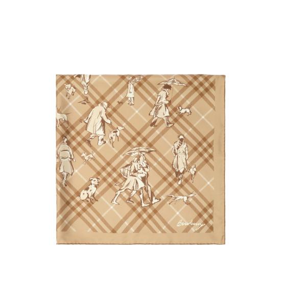 26FW 버버리 머플러/스카프 8131637 90X90 POP C5055 NEUTRALS BROWN