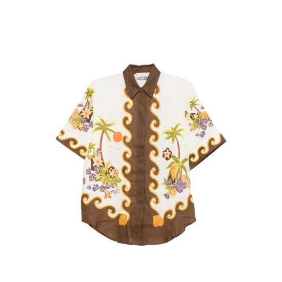 26FW 알레메 블라우스 7413T CREAM NEUTRALS BROWN