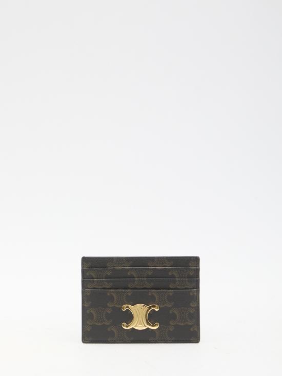 26FW 셀린느 트리옹프 캔버스 트리옹프 카드 홀더 10L832CQH BROWN