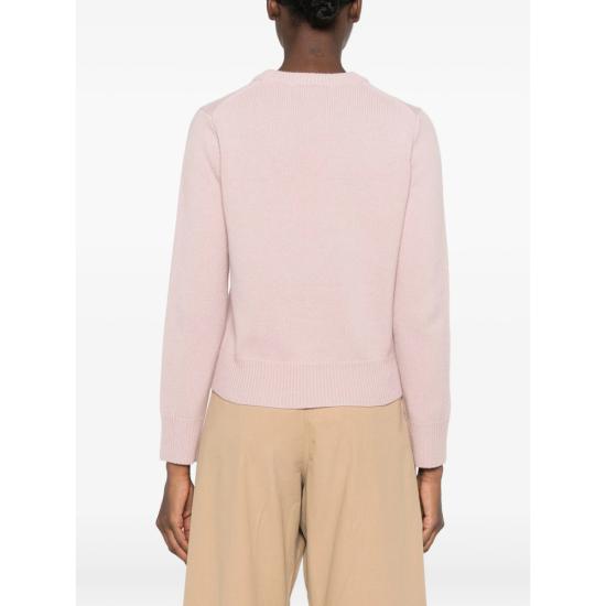 26FW 메종키츠네 폭스 헤드 인타르시아 메리노 스웨터 NW00808KM0329 MPIEC PINK - MAISON KITSUNE