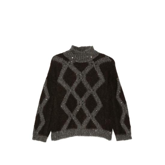 26FW 빠니깔레 터틀넥 D390496L 0291 BROWN GREY