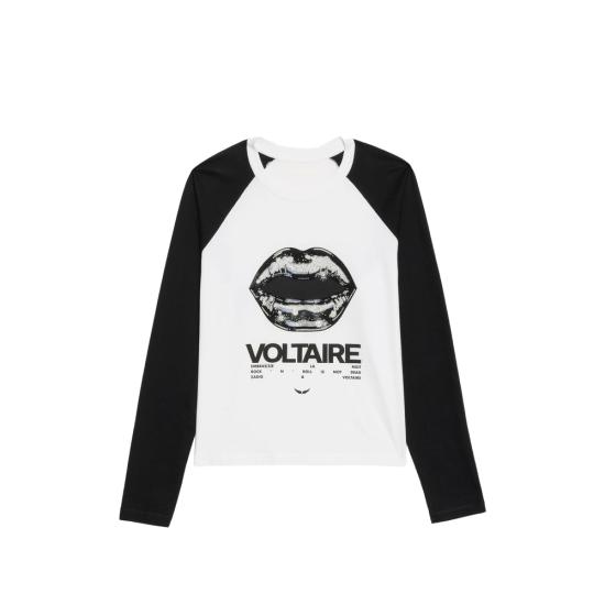 26FW 자딕앤볼테르 탑 JWTS02926 WHITE WHITE BLACK