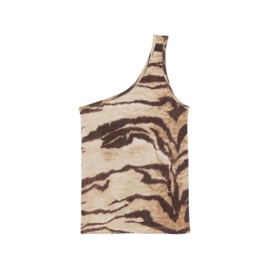 26FW 베이스레인지 민소매 티셔츠 TTST BL SPECK TIGER NEUTRALS BROWN