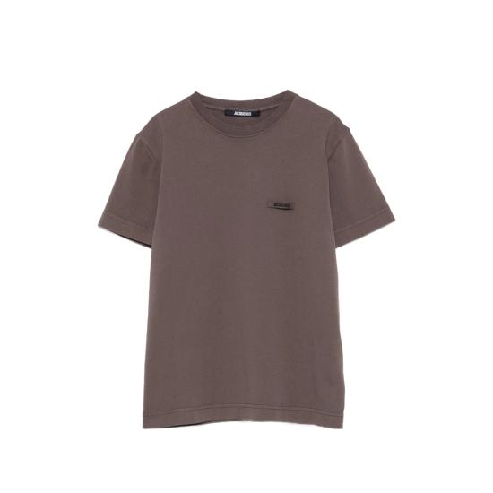 26FW 자크뮈스 그로그랭 로고 솟슬리브 티셔츠 TSW00550 AJ00029 850 BROWN
