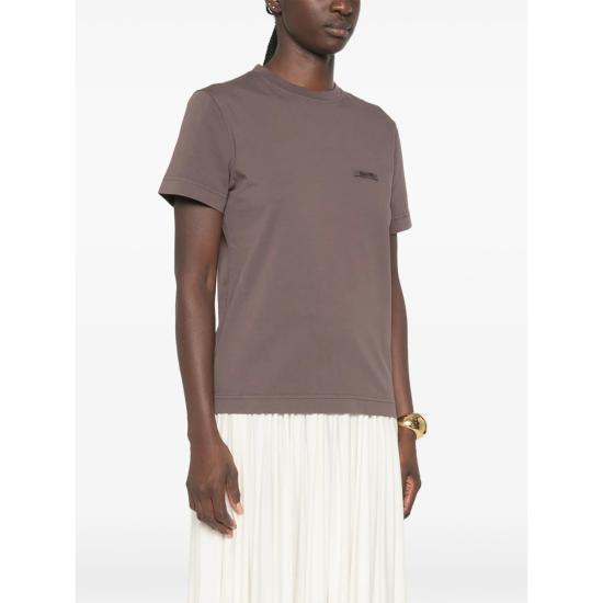 26FW 자크뮈스 그로그랭 로고 솟슬리브 티셔츠 TSW00550 AJ00029 850 BROWN - JACQUEMUS