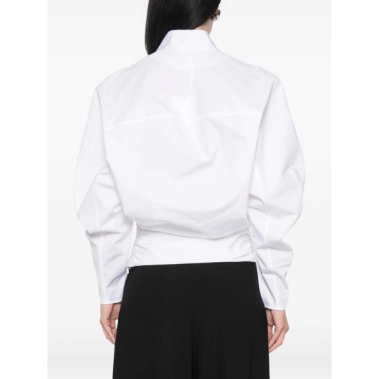 26FW 자크뮈스 셔츠 TOW00928 AW00780 100 WHITE BLACK - JACQUEMUS