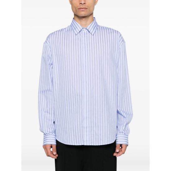 26FW 자크뮈스 긴팔 셔츠 SHM00541 AW00928 3DO BLUE WHITE - JACQUEMUS