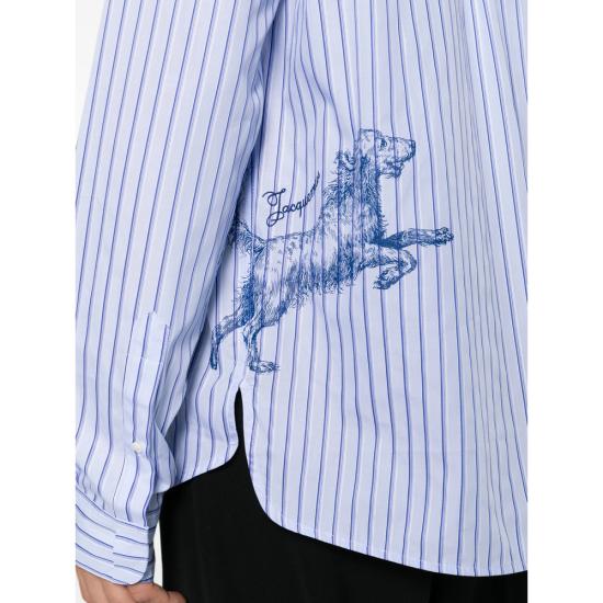 26FW 자크뮈스 긴팔 셔츠 SHM00541 AW00928 3DO BLUE WHITE - JACQUEMUS