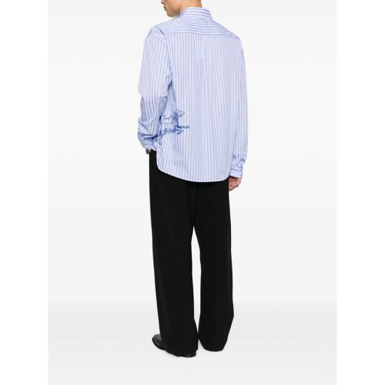 26FW 자크뮈스 긴팔 셔츠 SHM00541 AW00928 3DO BLUE WHITE - JACQUEMUS