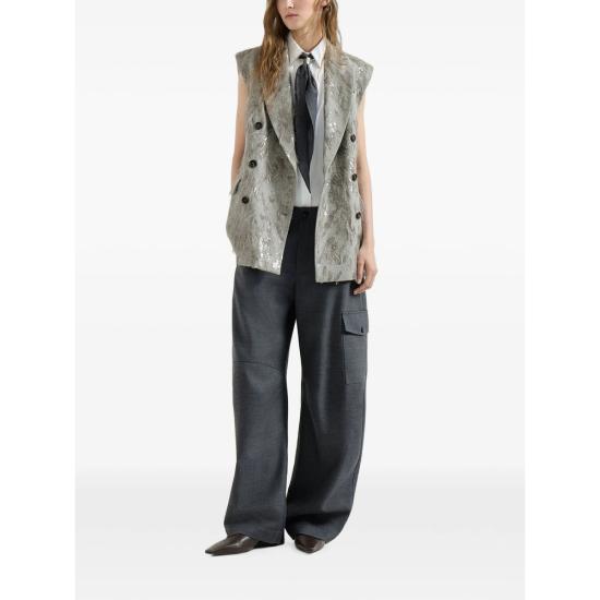 26FW 브루넬로 쿠치넬리 스트레이트 팬츠 MB199P9356 C3260 GREY - BRUNELLO CUCINELLI
