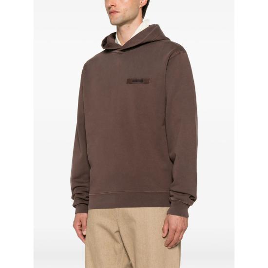 26FW 자크뮈스 그로그랭 후드 티셔츠 HOM00247 AJ00126 850 BROWN - JACQUEMUS