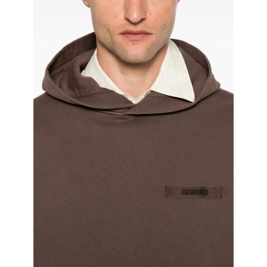 26FW 자크뮈스 그로그랭 후드 티셔츠 HOM00247 AJ00126 850 BROWN - JACQUEMUS