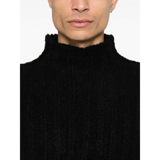26FW 릭 오웬스 니트웨어 RR02F4678 RIBWSE 09 BLACK - RICK OWENS